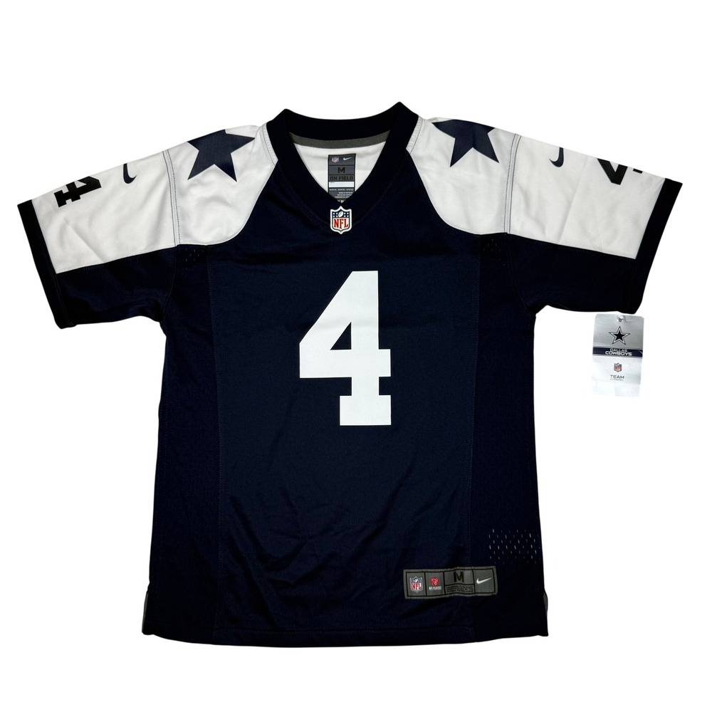 NWT Nike Dak Prescott Dallas Cowboys Youth Jersey Size M 10/12 Navy White